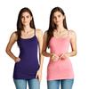 Active Basic Women's Basic Casual Plain Camisole Cami Top Tank Junior and Plus Sizes view 1