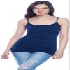 Active Basic Junior Women's Casual Plain Layering Camisole Cami Top Tank - 2 Pack Navy, H Gray, 1XL view 3