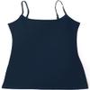 Active Basic Junior Women's Casual Plain Layering Camisole Cami Top Tank - 2 Pack Wh Navy, 3XL view 2