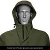 Rivers West Men's Standard 40/40 Waterproof Lightweight Ultra Packable Rain Jacket with Fixed Adjustable Hood, Olive, Small view 2