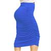 MBJ WB1147 Womens Elegant High Waist Pencil Skirt with Side Shirring L Royal_Brite view 2