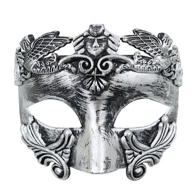 Gardening Spring-Costume Masks Antique Roman Gladiator Crown personality gentleman mask-The warriors (Ancient silver)