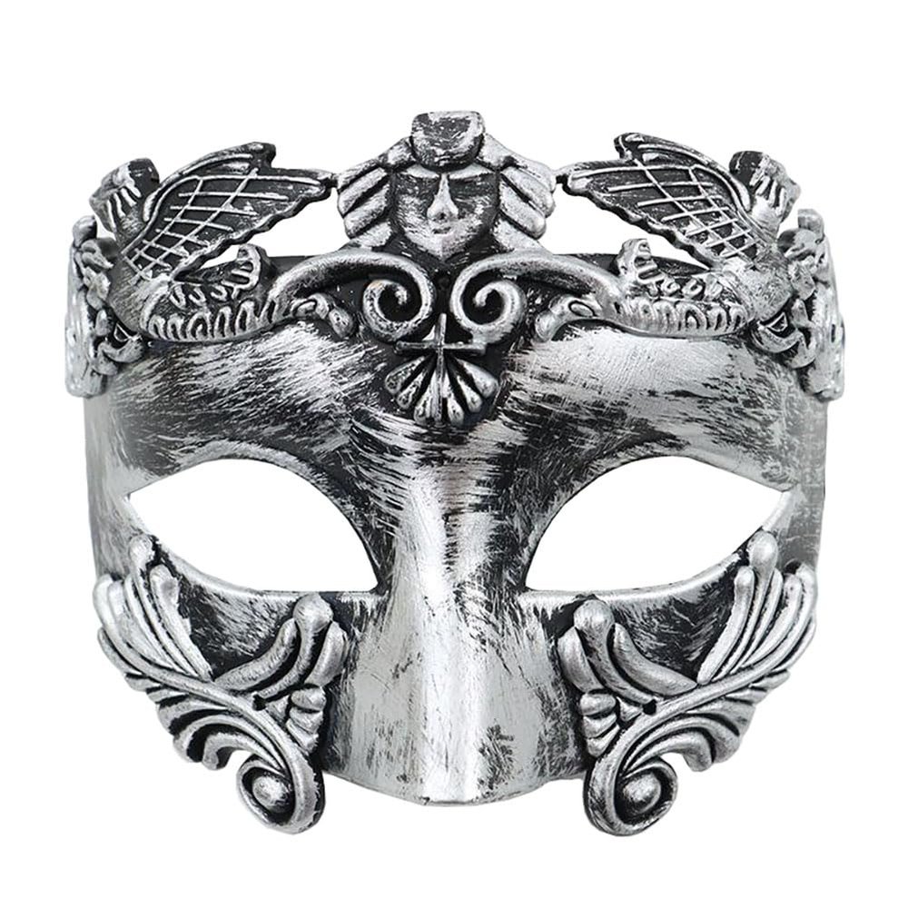 Gardening Spring-Costume Masks Antique Roman Gladiator Crown personality gentleman mask-The warriors (Ancient silver)