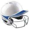 Champro Two-Tone Gem Gloss Performance Batting Helmet, White/Royal, 7"-7 1/2" view 1