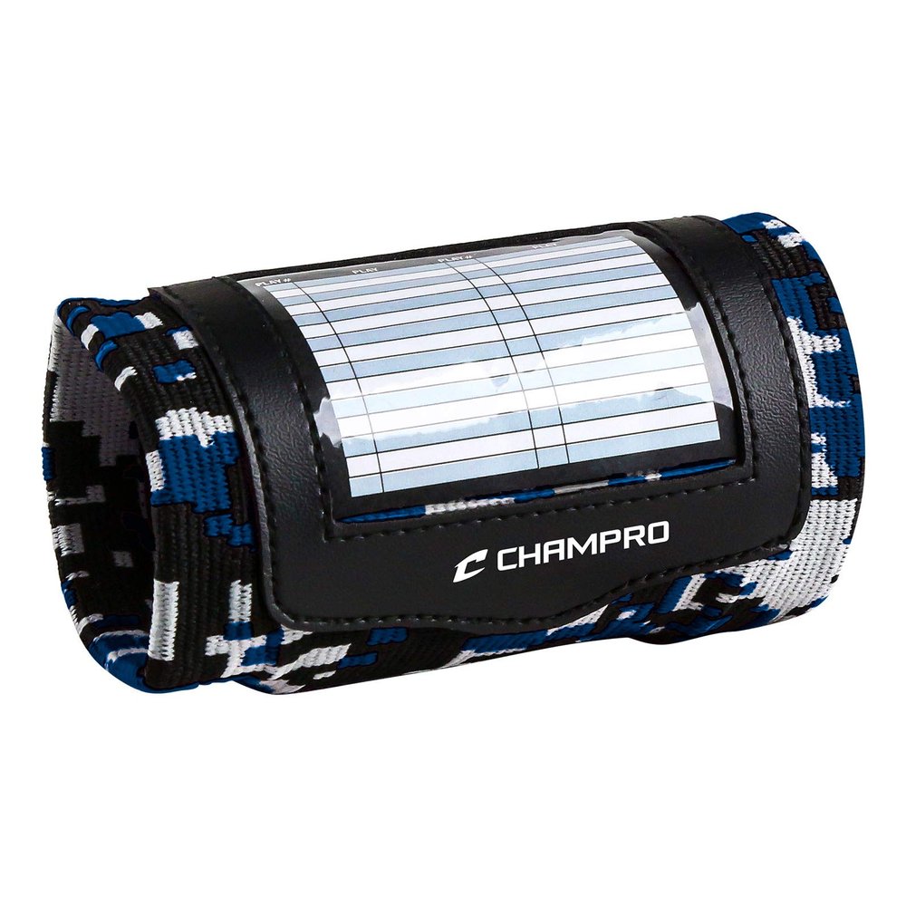 CHAMPRO Wristband Playbook; Single, NAVY, ADULT