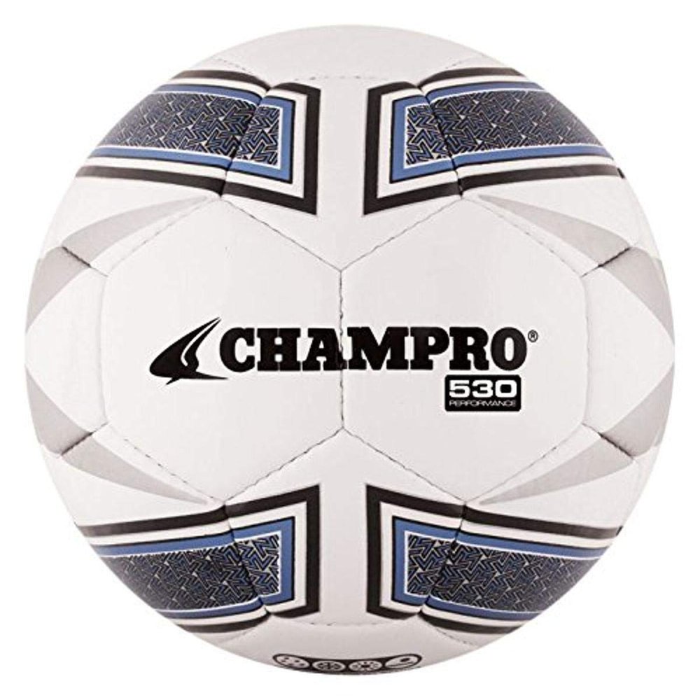 Champro "Fire Hand Stitched Soccer Ball, White/Electric Blue, Size 3