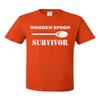 Wooden Spoon Survivor T-Shirt Funny College Humor Tee Shirt Orange Small view 1