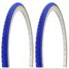 Lowrider Tire Set. 2 Tires. Two Tires Duro 26" x 1.75" Blue/Gum Side Wall HF-143G. view 1
