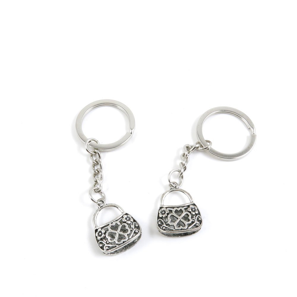 2 PCS Arts Crafts Fashion Jewelry Making Findings Key Ring Chains Tags Clasps Keyring Keychain B8NR5H Hand Bag Handbag