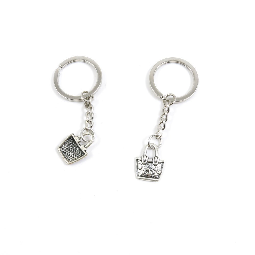 2 PCS Arts Crafts Fashion Jewelry Making Findings Key Ring Chains Tags Clasps Keyring Keychain E4NR1L Handbag Purse Shoulder Bag