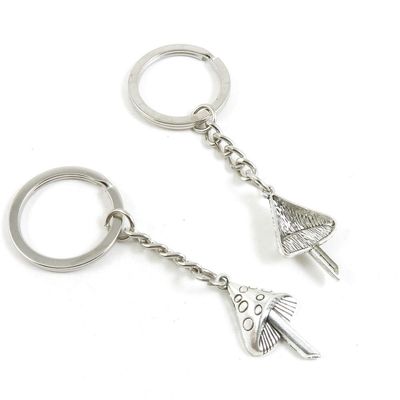 2 PCS Arts Crafts Fashion Jewelry Making Findings Key Ring Chains Tags Clasps Keyring Keychain P6YO8C Mushroom Umbrella