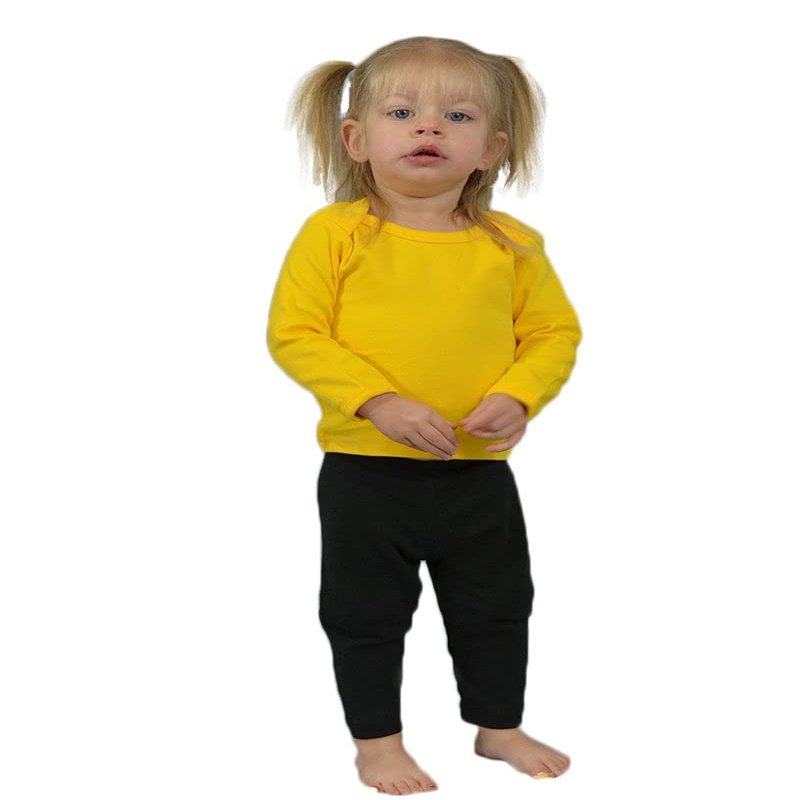 Monag Infant Baby Rib Leggings, Black, 3-6m