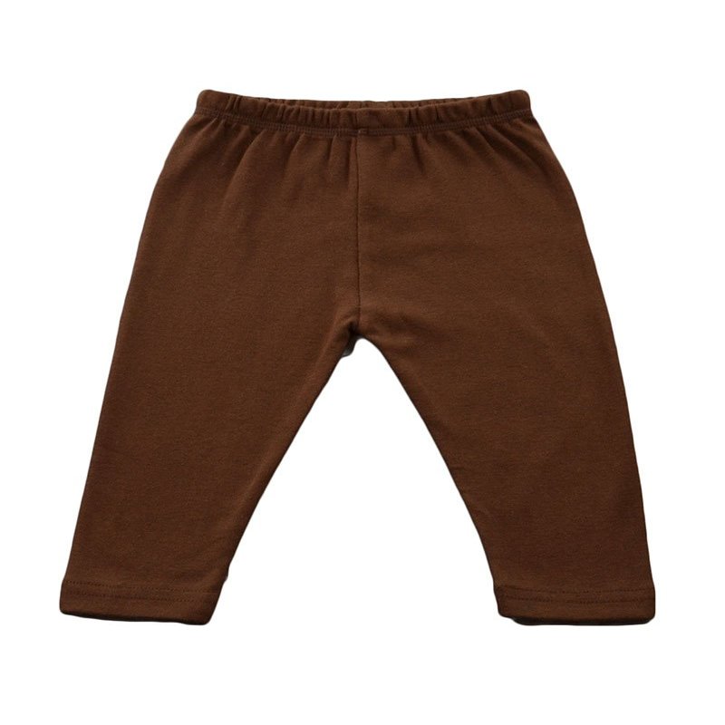 Monag Infant Baby Rib Leggings, Chocolate, 6-12m