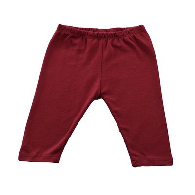 Monag Infant Baby Rib Leggings, Maroon, 12-18m