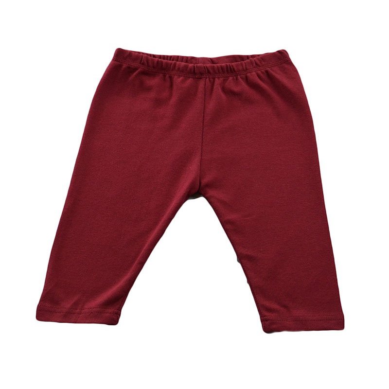Monag Infant Baby Rib Leggings, Maroon, 12-18m