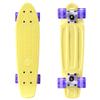 Mini Cruiser Skateboard for Kids, Beginners, and Adults - Lightweight and Portable 22 Inch Skateoard for Easy Riding - Supports Up to 300 lbs (Yellow/Purple) view 1