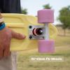 Mini Cruiser Skateboard for Kids, Beginners, and Adults - Lightweight and Portable 22 Inch Skateoard for Easy Riding - Supports Up to 300 lbs (Yellow/Purple) view 4