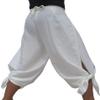 RaanPahMuang Brand Geometric Thick Textured Silk Drive in Wrap Pants, Medium, Cream view 3