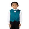 Spring Notion Boys' 4-Piece Satin Tuxedo Vest Set 4T Teal view 3