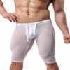 BRAVE PERSON Sexy Transparent Gauze Sports Shorts Cool Summer Swimm Trunks 2228 (L, White) view 1
