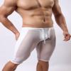 BRAVE PERSON Sexy Transparent Gauze Sports Shorts Cool Summer Swimm Trunks 2228 (L, White) view 4