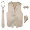 Spring Notion Boys' 4-Piece Satin Tuxedo Vest Set 3T Champagne view 1