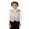 Spring Notion Boys' 4-Piece Satin Tuxedo Vest Set 3T Champagne view 3