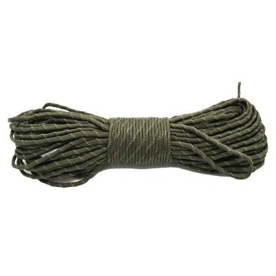 100FT Reflective Paracord 7 Core 550 Parachute Cord (Army Green)
