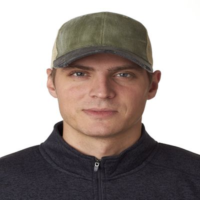 Adams Distressed Ollie Cap OS NVY/ TNGRNE/ TAN