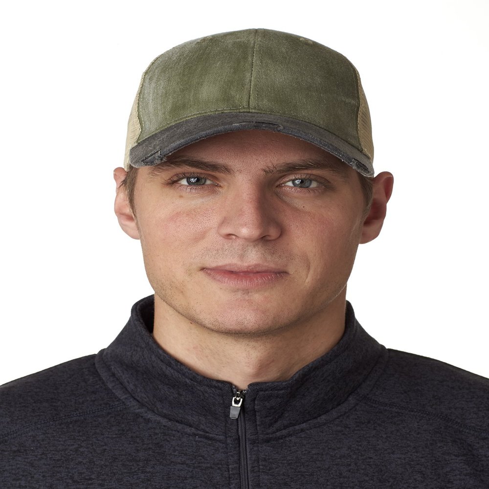 Adams Distressed Ollie Cap OS NVY/ TNGRNE/ TAN