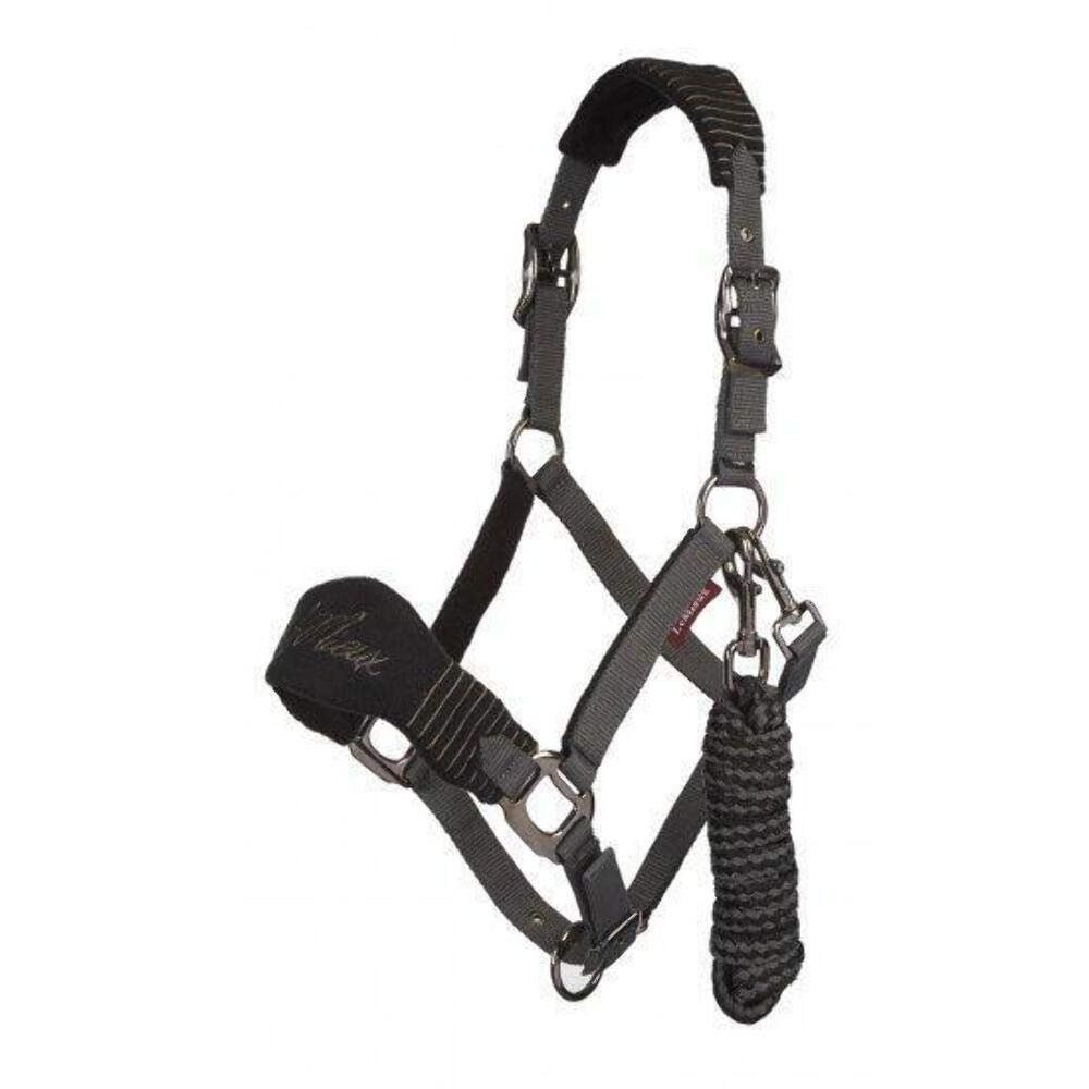 LeMieux Vogue Fleece Headcollar - Halter & Leadrope (Black - Cob)