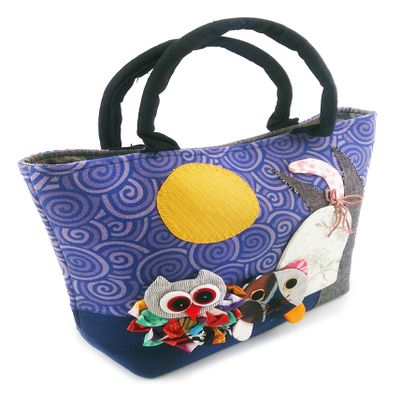Unique Canvas Tote Bag (Owl+Cat) Ladies Canvas Shopping Bag
