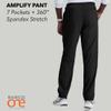 BARCO One Amplify Classic Fit Scrub Pant for Men  Black, 7-Pocket Pants w/ 360 Spandex Stretch, Moisture Wicking, Anti-Static and Quick-Shed  Medium, Regular Fit view 4