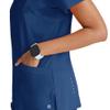 BARCO One Racer Classic Fit Scrub Top for Women  Indigo, 4-Pocket V-Neck Scrub Shirt w/ 360 Spandex Stretch, Moisture Wicking, Anti-Static and Quick-Shed  XS, Regular Fit view 2