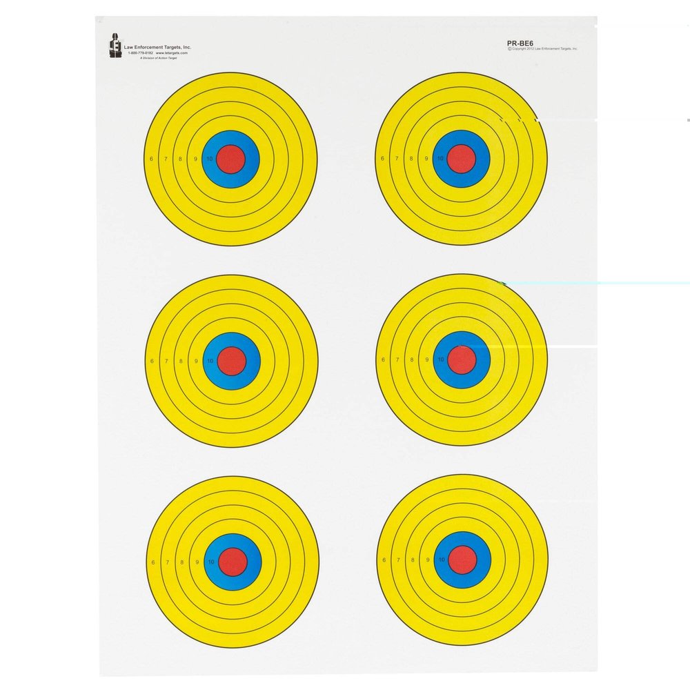 ACTION TGT BRIGHT 6 BULLSEYE 100PK