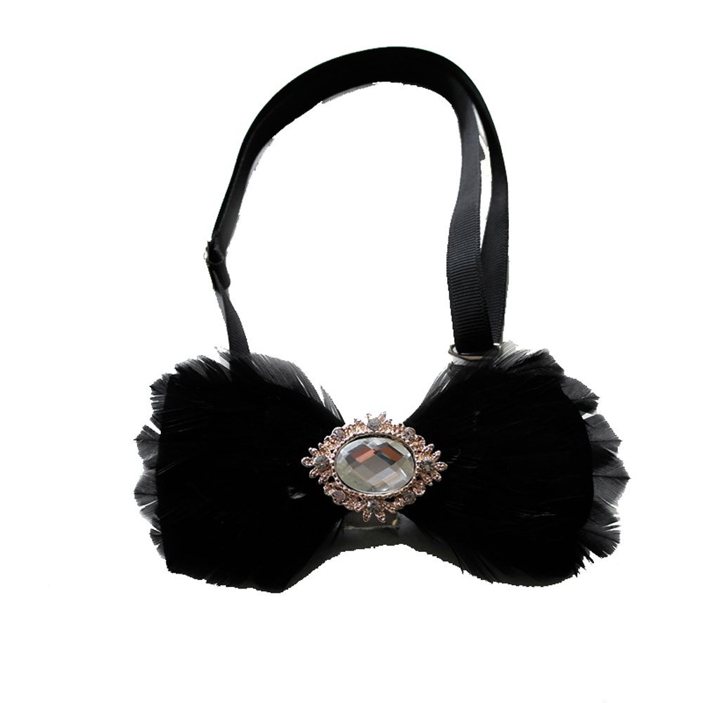 Cloud Rack Bow Tie Peacock Feathers Black