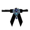 Cloud Rack Bow Tie Set Auger Velvet Blue Diamond Pendant Black view 1