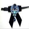 Cloud Rack Bow Tie Set Auger Velvet Blue Diamond Pendant Black view 3