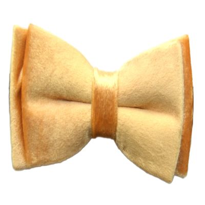 Cloud Rack Bow Tie Double Light Yellow Color Velvet Elegant Mans