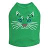 Cat Face - Dog Shirt, XXS Kelly Green view 1