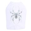 Blue Spider - Halloween and Fall Dog Rhinestone Bling Shirt, S White view 1