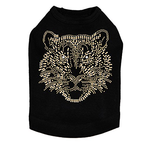 Large Tiger Face - Dog Shirt, L Black