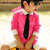 JYS365 School Boys Kids Wedding Solid Color Elastic Tie - Black view 3