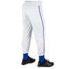 CHAMPRO Male Kids Triple Crown Classic Baseball Pant with Braid, White , Royal Pin, X-Small US view 2
