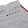 CHAMPRO unisex adult Triple Crown Classic Baseball Pant with Braid, Grey, Scarlet, Medium view 4