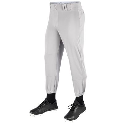 Champro Boys Traditional Fit Triple Crown Classic Baseball Pants in Solid Color with Reinforced Sliding Areas, Gray, Small