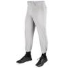 Champro Boys Traditional Fit Triple Crown Classic Baseball Pants in Solid Color with Reinforced Sliding Areas, Gray, Small view 1
