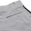 Champro Traditional Fit Triple Crown Classic Baseball Pants with Contrast-Color Braid Piping and Reinforced Sliding Areas, Grey, Black pin, x-Large view 4