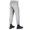 CHAMPRO Male Kids Triple Crown Classic Baseball Pant with Braid, Grey , Navy Pin, X-Small US view 3