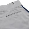 CHAMPRO Male Kids Triple Crown Classic Baseball Pant with Braid, Grey , Navy Pin, X-Small US view 4